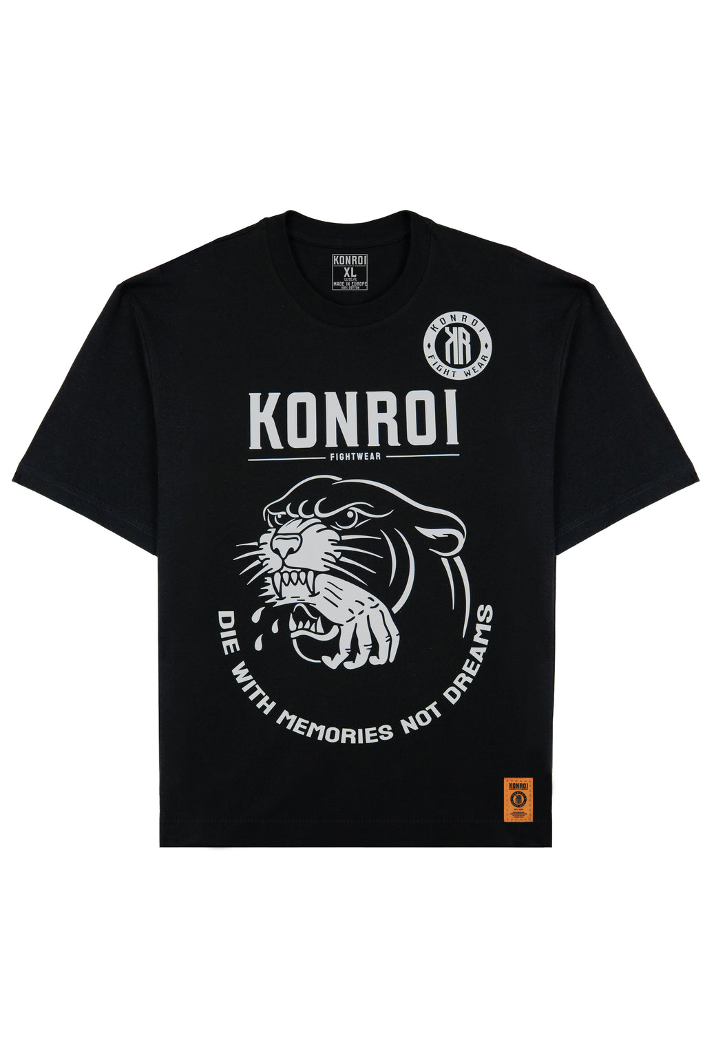 KONROI Fightwear - “Die With Memories Not Dreams” Black Oversized MMA T-Shirt