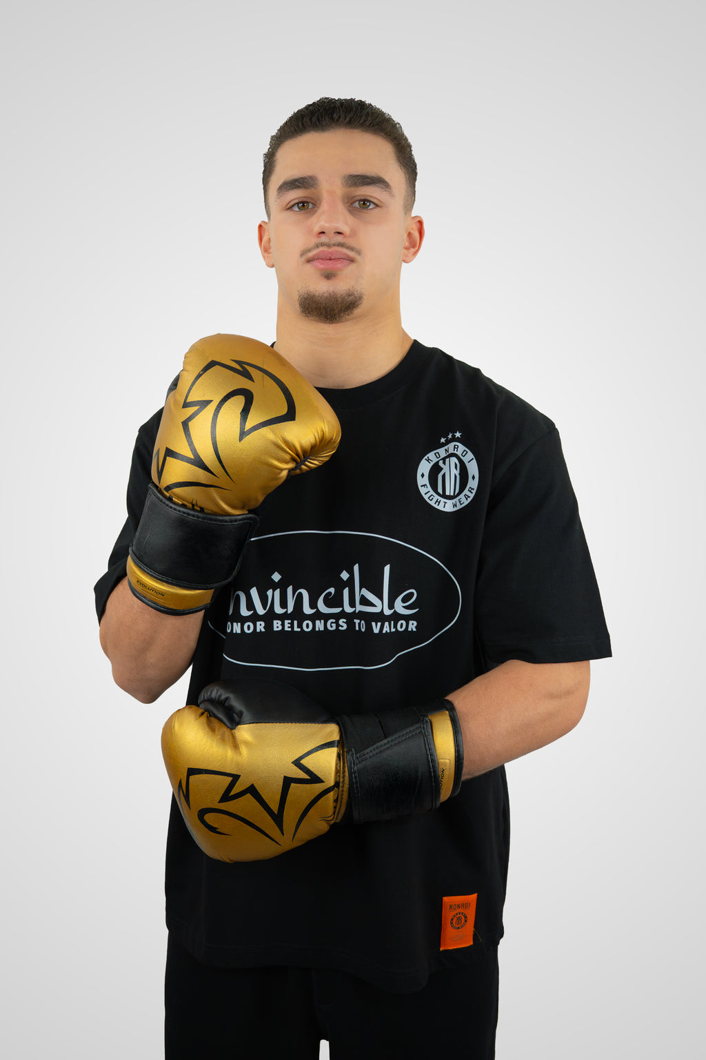 KONROI Fightwear - “Invincible” Black Oversized MMA T-Shirt