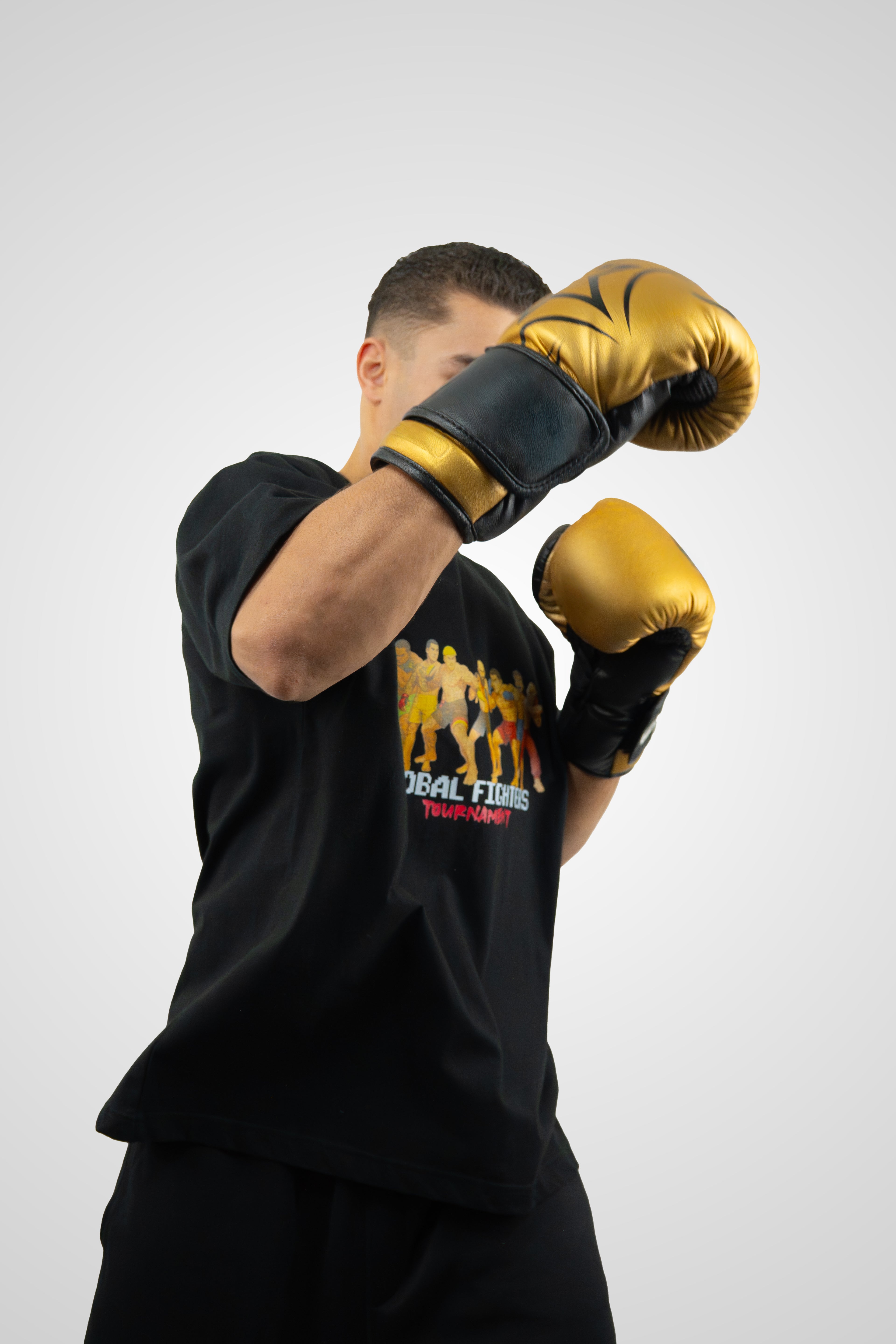 KONROI Fightwear - “Global Fighters Tournament” Black Oversized MMA T-Shirt