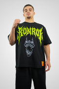 KONROI Fightwear - “Rockstar Jaw” Black Oversized MMA T-Shirt