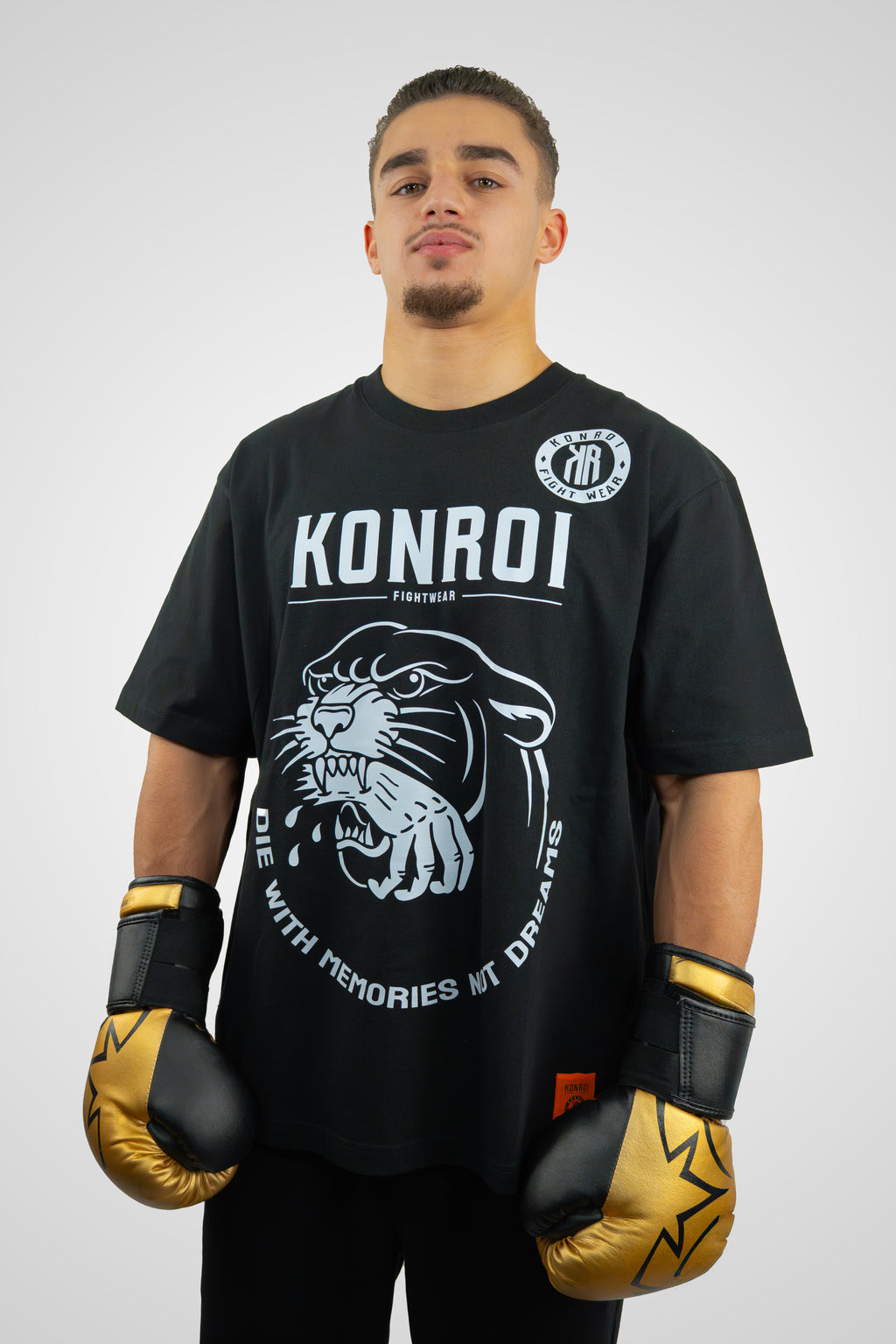 KONROI Fightwear - “With Memories Not Dreams” Black Oversized MMA T-Shirt