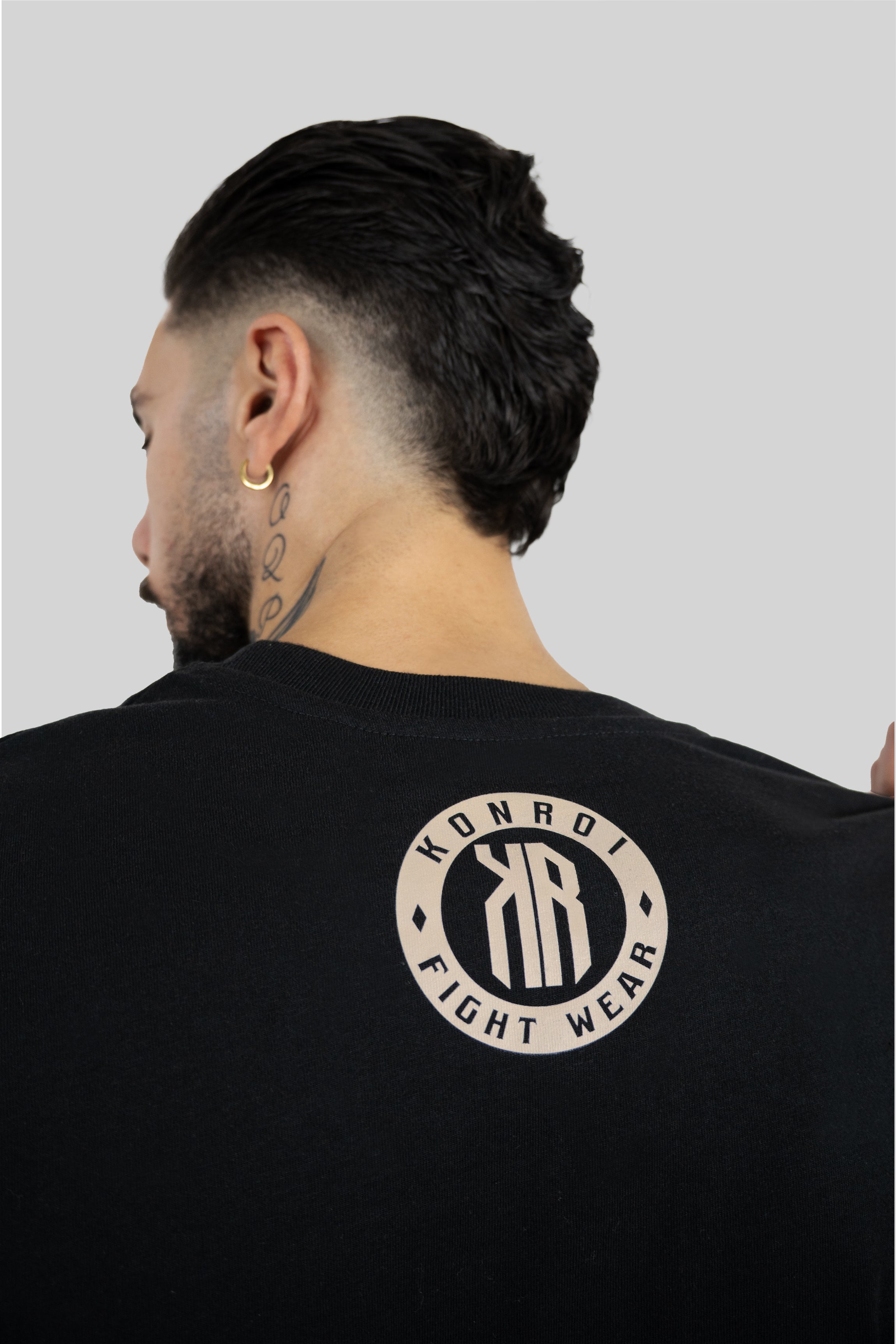 KONROI Fightwear - “Fight Never Ends” Black Oversized MMA T-Shirt