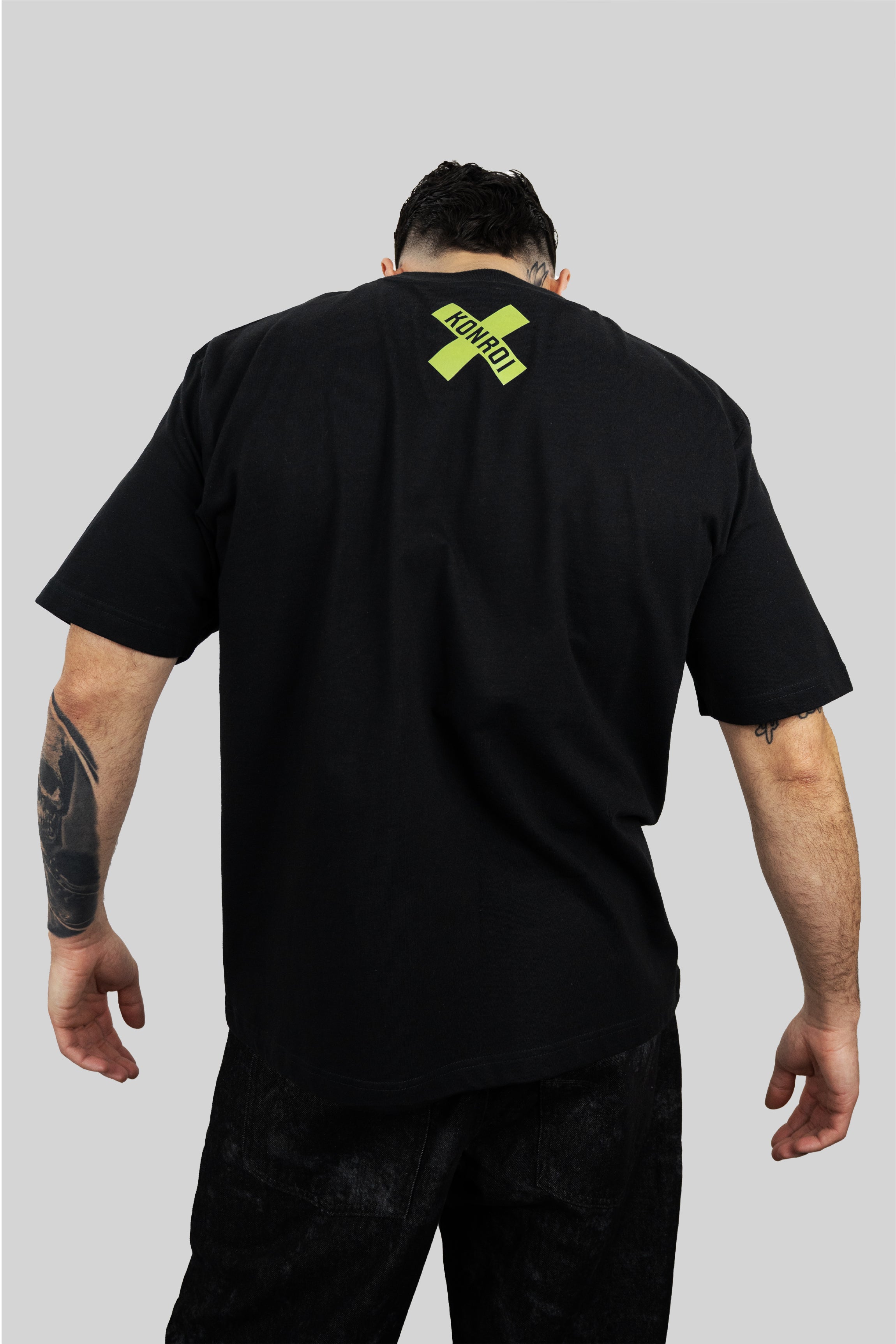 KONROI Fightwear - “Rockstar Jaw” Black Oversized MMA T-Shirt