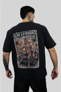 KONROI Fightwear - “Las Leyendas No Mueren” Black Oversized MMA T-Shirt (Back Printed)
