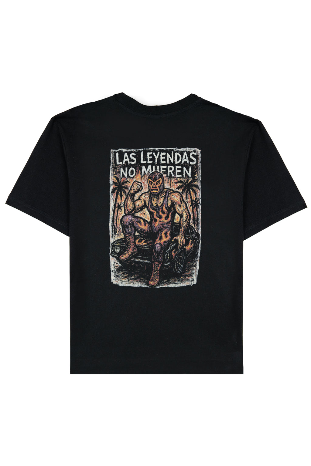 KONROI Fightwear - “Las Leyendas No Mueren” Black Oversized MMA T-Shirt (Back Printed)