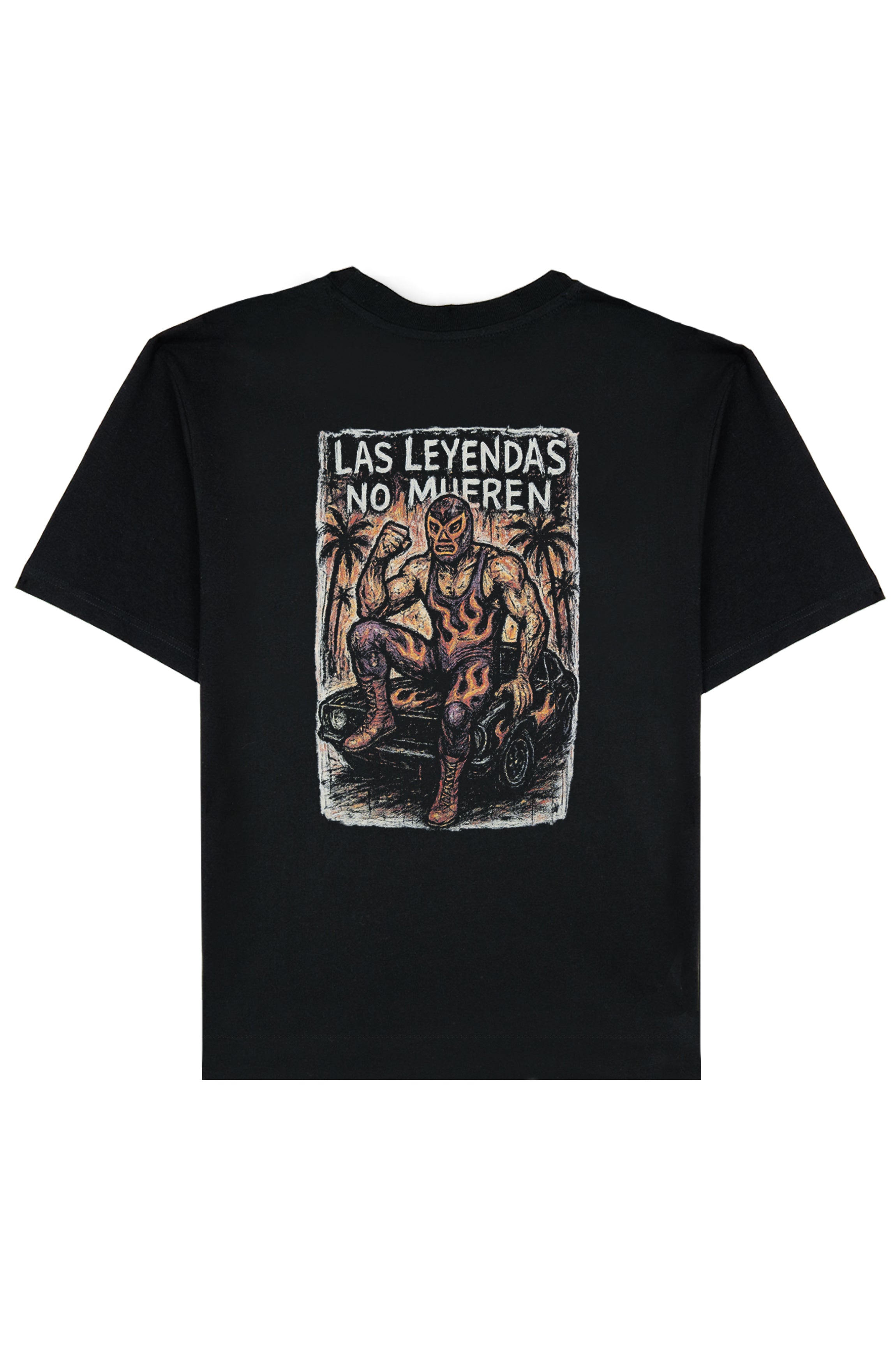 KONROI Fightwear - “Las Leyendas No Mueren” Black Oversized MMA T-Shirt (Back Printed)