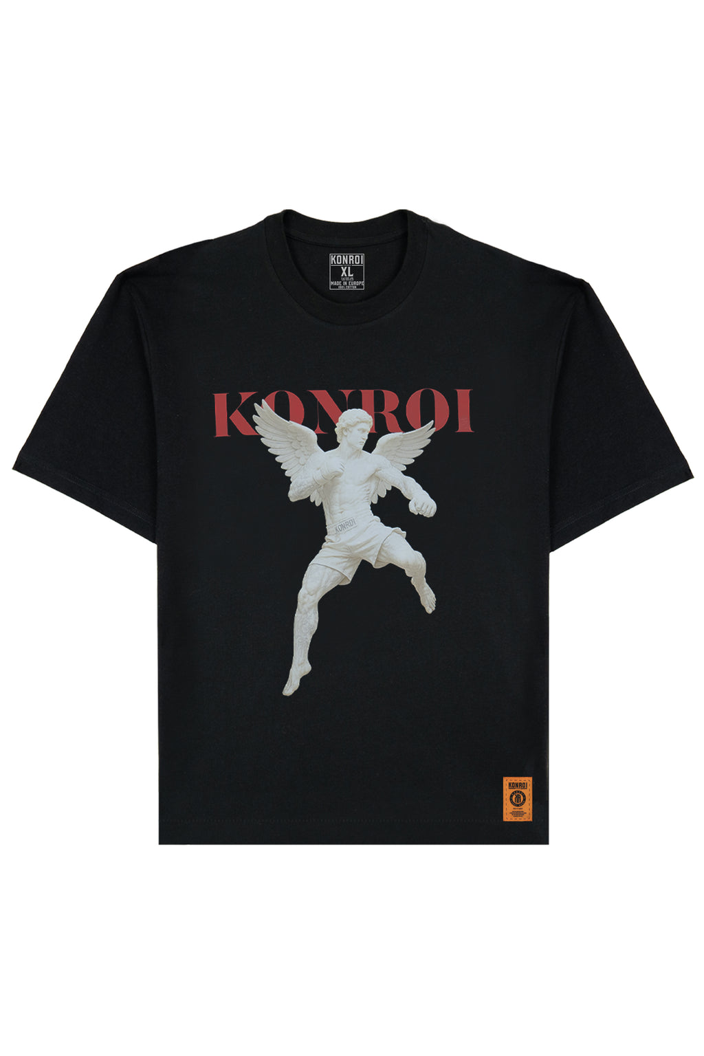 KONROI Fightwear - “Angel Fighter” Black Oversized MMA T-Shirt