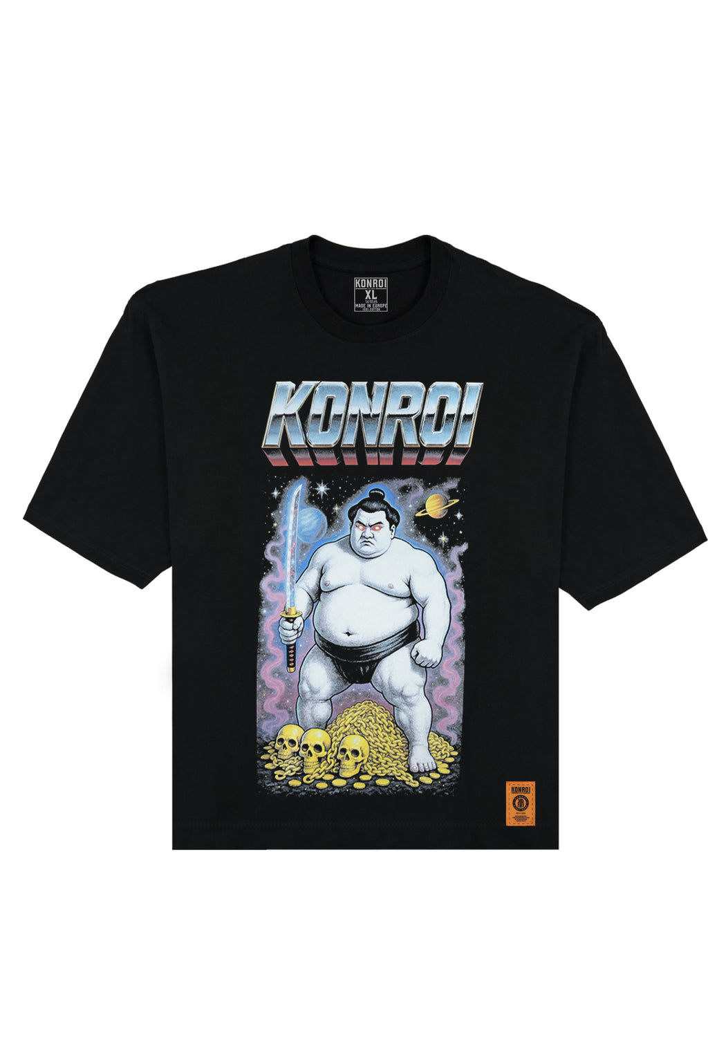 KONROI Fightwear - “Sumo Wrestler” Black Oversized MMA T-Shirt